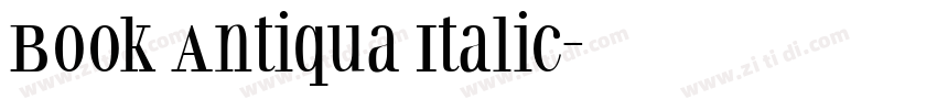 Book Antiqua Italic字体转换